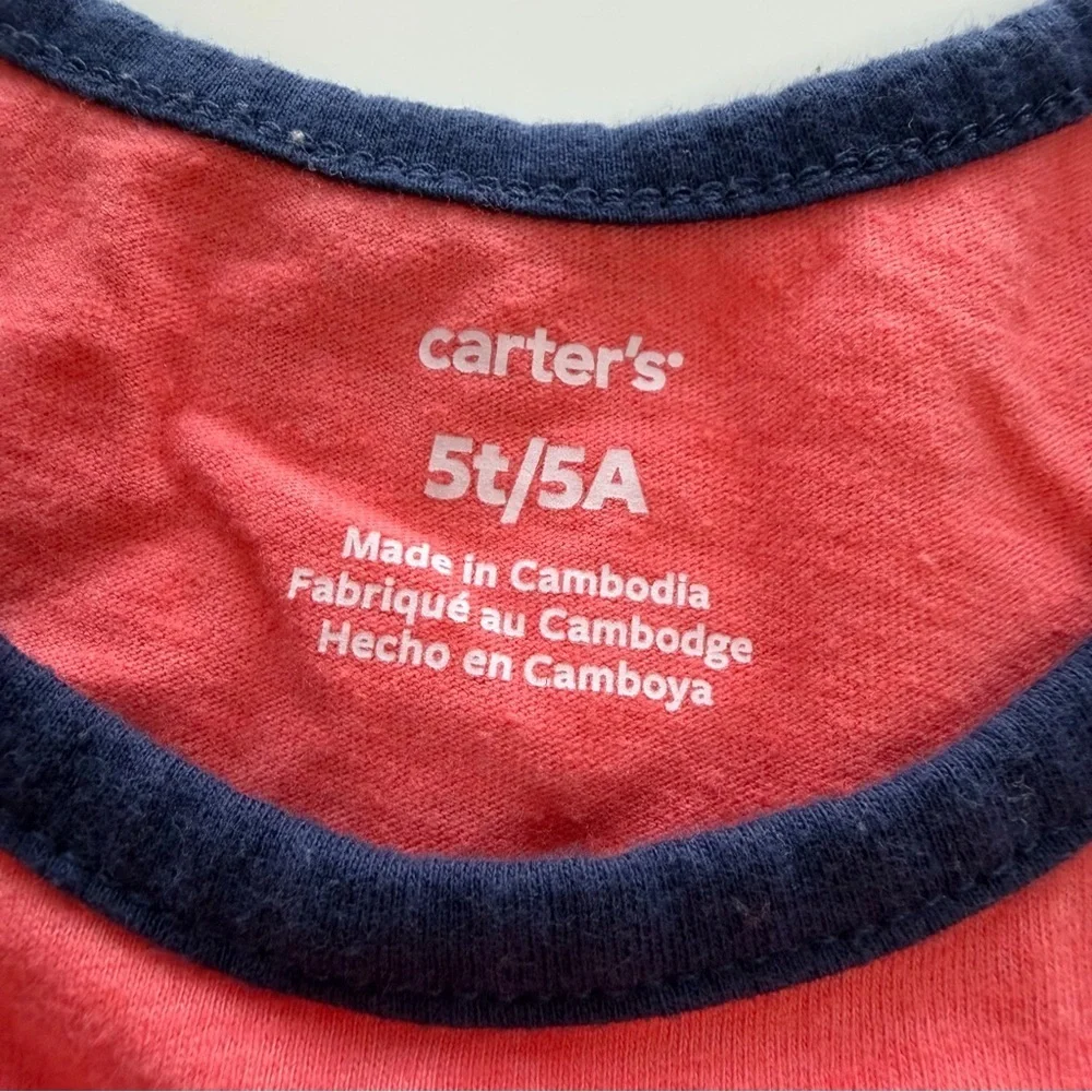 Carter's Coral Dinosaur Tank Top